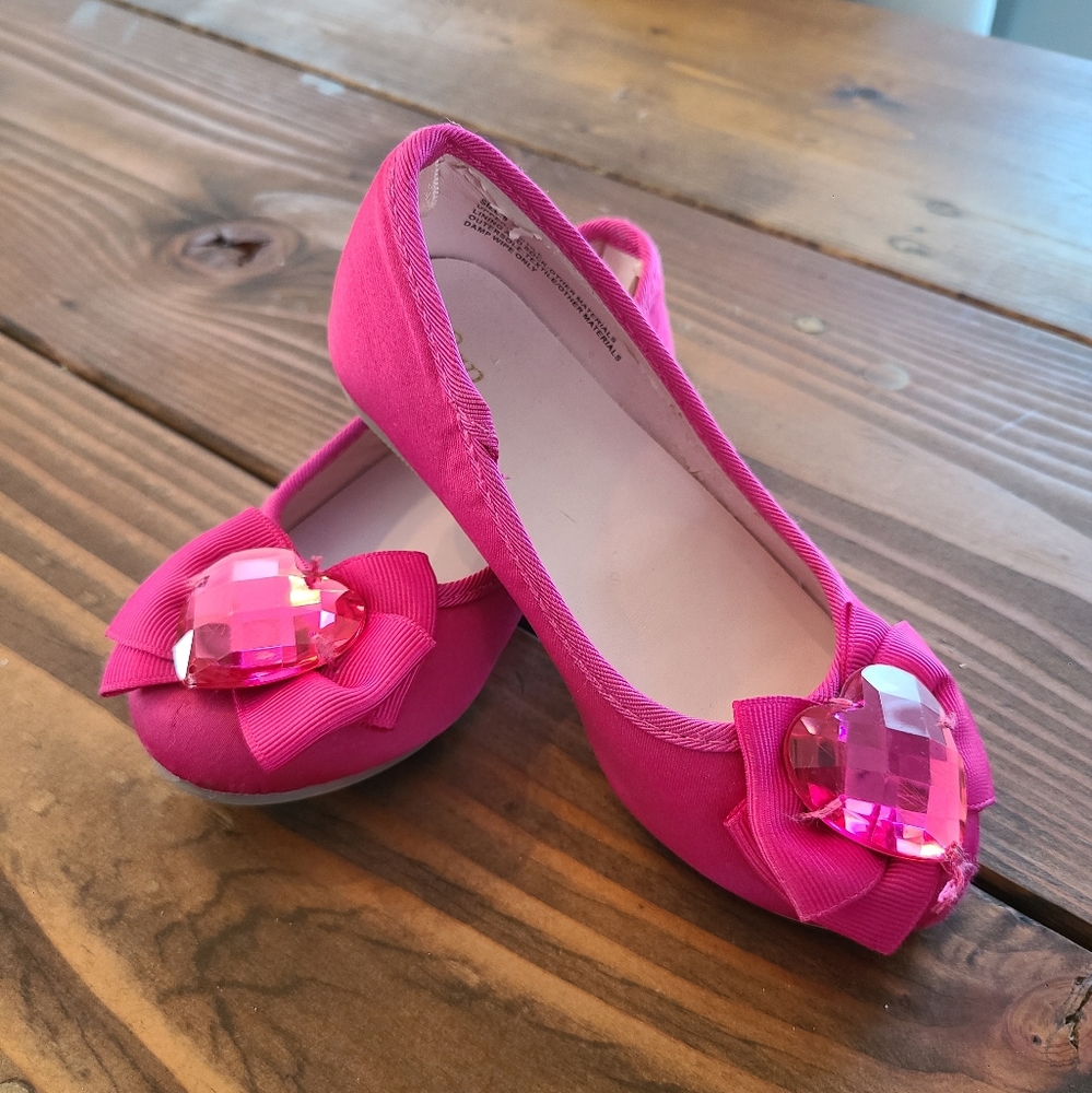 Gap Fuschia Gem Heart Slip-Ons - Toddler 9